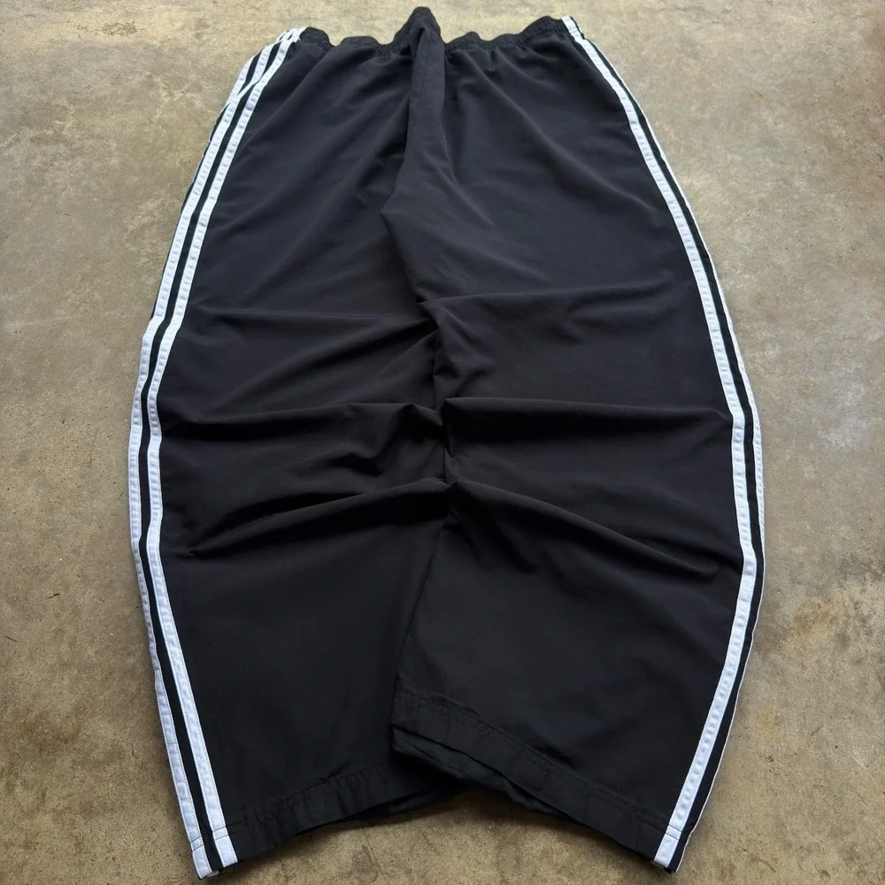 Vintage Y2K Adidas Baggy Track Pants Sporty Gorpcore Black XL (g3b)